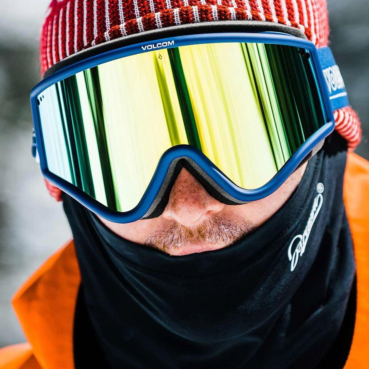 image:imageVolcom Yae GoggleDark BlueWhiteGold Chrome